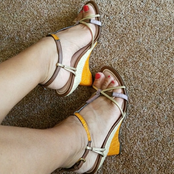 Louis Vuitton Wedges Shoes 100% Authentic. Size 39.5 - Picture 3 of 8